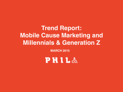 Trend Report: Mobile Cause Marketing and Millennials