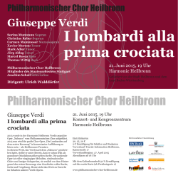 Flyer Lombarden - Philharmonischer Chor Heilbronn