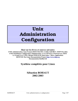 Unix Administration Configuration