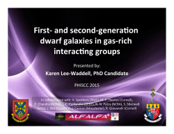 First-â and second-âgenera)on dwarf galaxies in gas