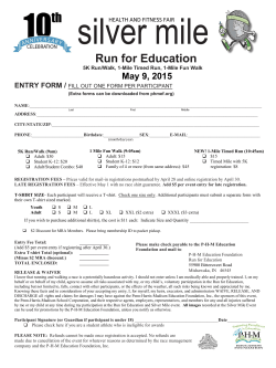 Run for Education - PHM Education Foundation