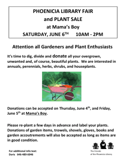 Friends Plant Sale Flyer for donations final for