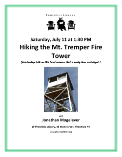 Mount Tremper Fire Tower flyer