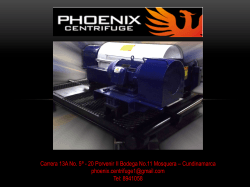 Presentacion PDF - Phoenix Centrifuge