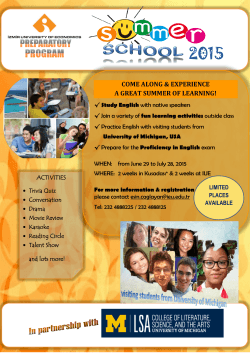 come along & experÄ±ence a great summer of learnÄ±ng!
