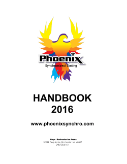 Handbook 2016 4.17.3 - Phoenix Synchronized Skating