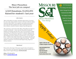Apply Today! - Phonathon - Missouri University of Science and
