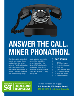 ANSWER THE CALL. MINER PHONATHON.