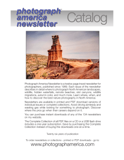 Catalog - Photograph America Newsletter
