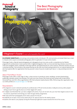 Learn photography - PhotoMagic Studio