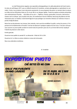 Le club Photosomme organise une exposition photographique &Atilde;&nbsp; la