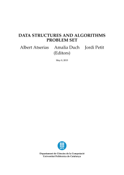 DATA STRUCTURES AND ALGORITHMS PROBLEM SET