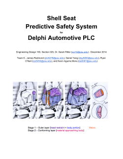 Shell Seat Predictive Safety System Delphi Automotive PLC