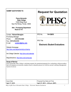 Request for Quotation - Pasco