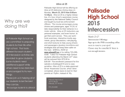Palisade High School 2015 Intercession