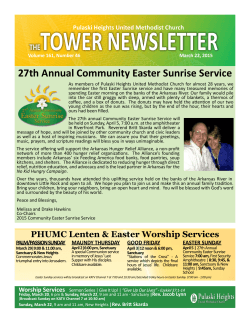 The-Tower-Newsletter.. - Pulaski Heights United Methodist