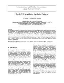 Supply Web Agent-Based Simulation Platform