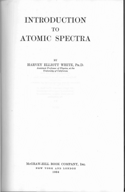 introduction atomic spectra - University of California, Berkeley