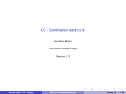 05 - Scintillation detectors