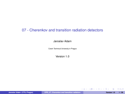 07 - Cherenkov and transition radiation detectors