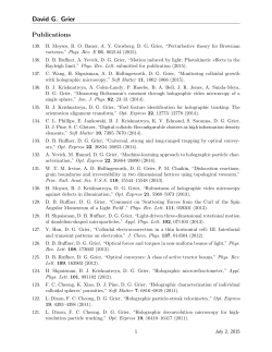 David G. Grier Publications - Physics | New York University