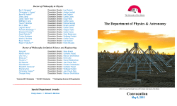 Program Flyer - Physics and Astronomy