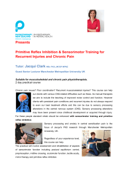 Presents Primitive Reflex Inhibition & Sensorimotor Training for
