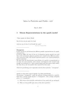 Intro to Particles and Fields