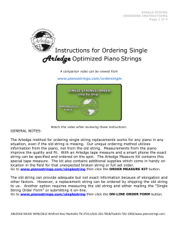 Instructions for Ordering Single Arledge Optimized Piano Strings
