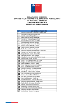 resultado de selecciÃ³n estudios de un semestre en el extranjero