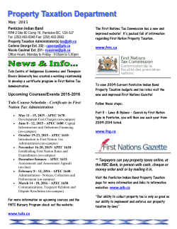 Property Taxpayer Newsletter â May 2015