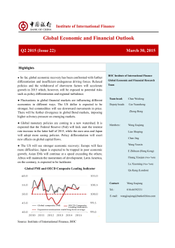 A Global Economic and Financial Outlook (Q2 2015)