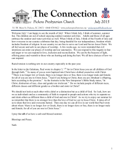 The Connection - Pickens Presbyterian Church