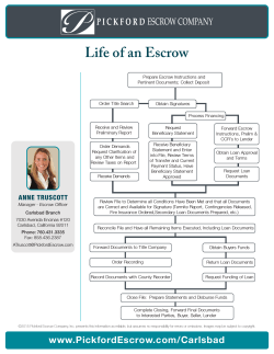 Life of an Escrow-Anne Truscott