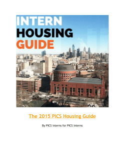 2015 Intern Housing Guide - Princeton Internships in Civic Service