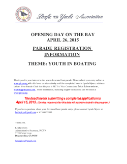 opening day on the bay april 26, 2015 parade registration