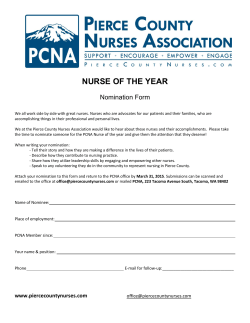 2015 Nurse of the Year Nomination Form