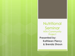 Nutrition Workshop Slides