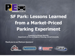 SF Park: Lessons Learned from a Market