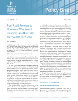From Rapid Recovery to Slowdown - Institute for International