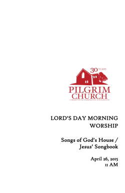 LORD`S DAY MORNING WORSHIP Songs of God`s