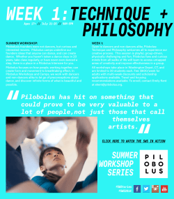 WEEK 1:TECHNIQUE + PHILOSOPHY