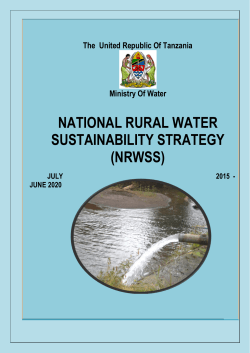 National Rural Water Sustainability Strategy (NRWSS)