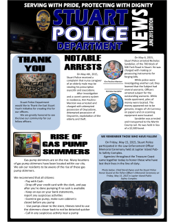 STUART POLICE NEWS LETTER