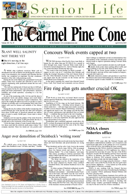 Carmel Pine Cone, April 10, 2015 (front)