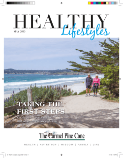 Carmel Pine Cone, May 22, 2015 (healthy lifestyles)