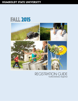 Registration Guide - Humboldt State University