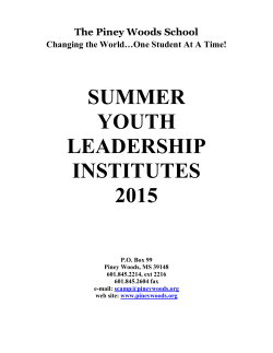 summer youth leadership institutes 2015