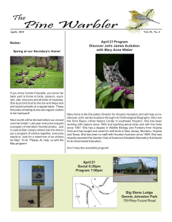 Apr 2015 - Piney Woods Wildlife Society