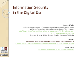 Information Security in the Digital Era
